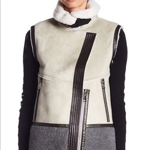 Love Token Faux Fur Colorblock Vest